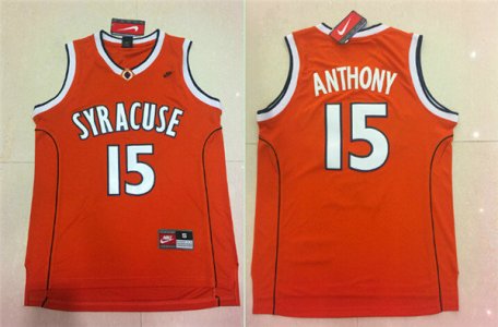 Maillot De Basket NCAA Syracuse University Carmelo Anthony 15 Orange
